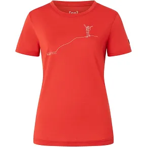 Koszulka SUPER.NATURAL W BERGGLÜCK TEE czerwony Koszulka SUPER.NATURAL W BERGGLÜCK TEE czerwony