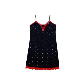 Dámská košilka 01/086 černá s tečkami - Karol