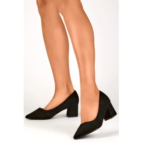 Dámské lodičky na sloupek podpatku KJ-10 / 203053 Černá - Soon Her