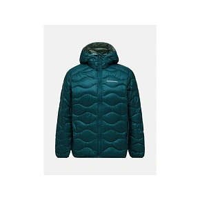Pánská péřová bunda PEAK PERFORMANCE M Helium Down Hood Jacket, zelená barva