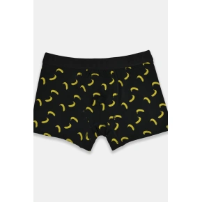 Pánské boxerky PREMIUM BB006-04 Černá se žlutou - Noviti