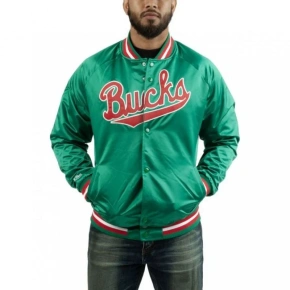 Mitchell & Ness NBA Milwaukee Bucks Lightweight Jacket M STJKMG18013-MBUDKGN pánské