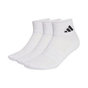 Adidas Cushioned Sportswear Kotníkové ponožky 3P bílé JZ0523