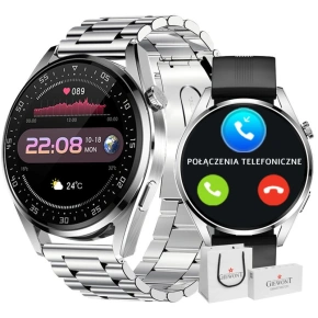 GIEWONT Vertex SmartCall GW450-4 Silver/Carbon Silicone Smartwatch GIEWONT Vertex SmartCall GW450-4 Silver/Carbon Silicone Smartwatch