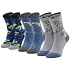 Skechers 3PPK Chlapecké ležérní ponožky, které ve tmě svítí SK41078-9303, vícebarevné, velikost 27–30
