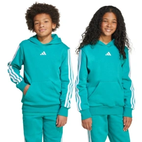 Dětská fleecová mikina adidas 3 Stripes 225 Turquoise JN2417
