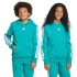 Dětská fleecová mikina adidas 3 Stripes 225 Turquoise JN2417