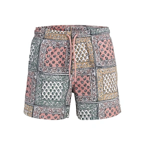 Jack&Jones pánské plavecké šortky JPSTMAUI SHELL AOP SWIM SHORTS REG 12291808 ASH ROSE