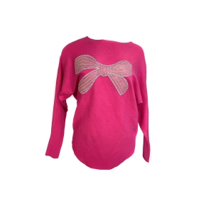 Dámský svetřík s aplikací mašle na předním díle - Gemini Dámský svetřík s aplikací mašle na předním díle - Gemini