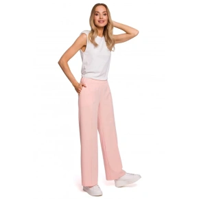 Dámské společenské kalhoty M570 růžové - Moe