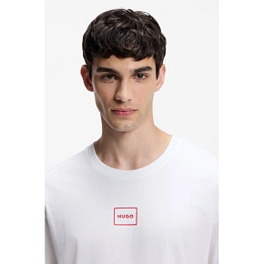 Hugo Loungewear pánská košile na spaní Laze BIANCO (50525236-101)