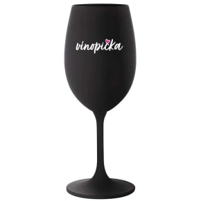 VÍNOPIČKA - černá sklenice na víno 350 ml