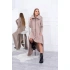 Zateplené šaty s delšími boky 21756  béžové - Kesi