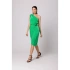 Šaty na jedno rameno K160 zelené - Makover