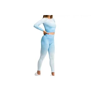 GymHero Ombre Rushguard s dlouhým rukávem LONG-BABYBLUE Modrá M