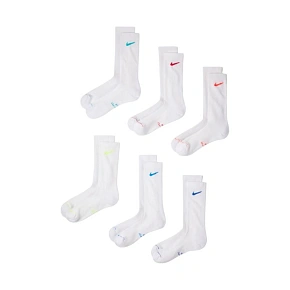 Ponožky Nike Everyday Elevated, 6 párů, bílé, HQ8021 906, velikosti 35–37,5 Ponožky Nike Everyday Elevated, 6 párů, bílé, HQ8021 906, velikosti 35–37,5