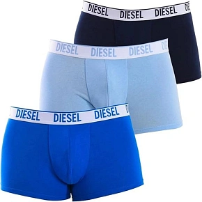 Diesel – pánské boxerky Shawn, 3 ks v balení, modré, módní, bavlněné Diesel – pánské boxerky Shawn, 3 ks v balení, modré, módní, bavlněné