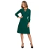 Dámské šaty s vázaným výstřihem S325 zelené - Stylove