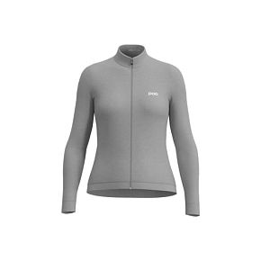 Cyklistické tričko POC W's Thermal Lite LS Jersey, šedé