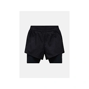 Dámské šortky PEAK PERFORMANCE W Discover 2-In-1 Shorts, černé Dámské šortky PEAK PERFORMANCE W Discover 2-In-1 Shorts, černé