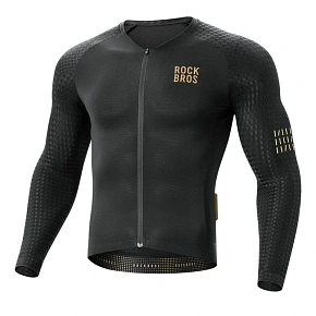 Rockbros YDCX008 Cyklistický dres s dlouhým rukávem Diamond velikost XL - černý