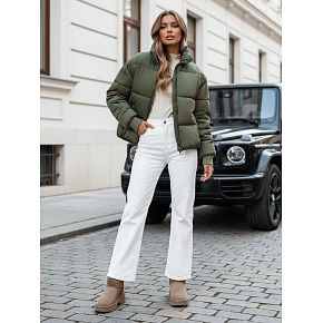 Dámská krátká zimní bunda VIBEGIRL TY4946 zelená - FashionStreet