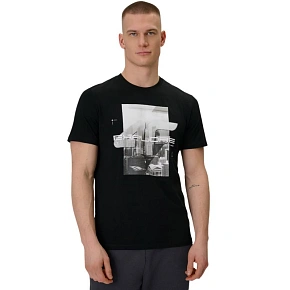Pánské tričko 4F M2660 deep black 4FWSS26TTSHM2660 20S pánské Pánské tričko 4F M2660 deep black 4FWSS26TTSHM2660 20S pánské