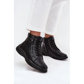 Dámské kotníkové boty 24BT02-7978 Černá - Unisoft