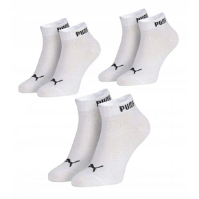 Puma unisex ponožky, 3 ks v balení, nad kotník, bavlněné, bílé, pohodlné Puma unisex ponožky, 3 ks v balení, nad kotník, bavlněné, bílé, pohodlné