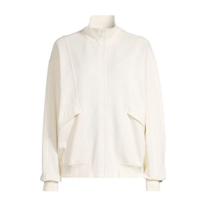 CASALL Pohodlný svetr na zip bílý