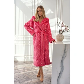 Dámský župan Amira 2551 Tmavě růžová vzor - L&L Lamp Dámský župan Amira 2551 Tmavě růžová vzor - L&L Lamp