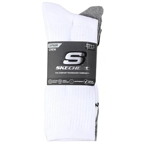 Skechers 3ks unisex bez froté, S601102-107, bílé, velikosti 43–46 Skechers 3ks unisex bez froté, S601102-107, bílé, velikosti 43–46