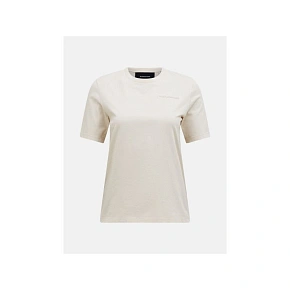 Dámské tričko PEAK PERFORMANCE W Original Small Logo Tee, barva: béžová Dámské tričko PEAK PERFORMANCE W Original Small Logo Tee, barva: béžová