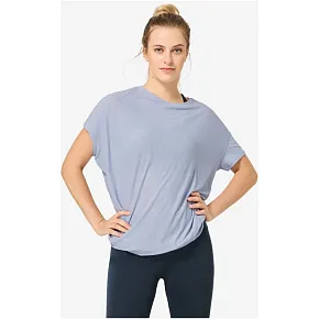 Koszulka z krótkim rękawkiem damska SUPER.NATURAL W YOGA LOOSE TEE niebieska Koszulka z krótkim rękawkiem damska SUPER.NATURAL W YOGA LOOSE TEE niebieska