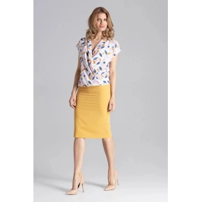Dámská klasická sukně M658 hořčicová - Figl