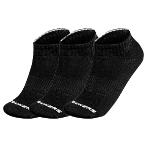 Skechers 3pk Unisex Terry Qtr Crew S111035-001 Černé 35–38 Skechers 3pk Unisex Terry Qtr Crew S111035-001 Černé 35–38