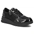 Černé lakované kožené polobotky na klínovém podpatku Filippo DP8105