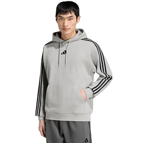 Pánská mikina adidas Essentials 3-Stripes French Terry Hoodie, šedá, KY4202