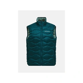 Pánská péřová vesta PEAK PERFORMANCE M Helium Down Vest, zelená barva