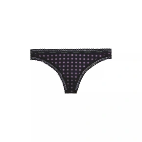 Dámská tanga 000QD3763E FTU černé se vzorem - Calvin Klein