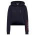 Zkrácená mikina s kapucí W UW0UW03938 tmavě modrá - Tommy Hilfiger