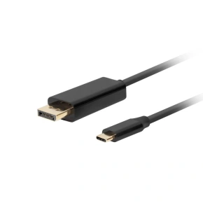 LANBERG KABEL USB-C(M)->DISPLAYPORT(M) 1M 4K 60HZ ČERNÝ CA-CMDP-10CU-0010-BK