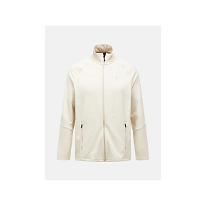 Pánská mikina PEAK PERFORMANCE M Rider Essentials Midlayer Zip Jacket, barva: béžová Pánská mikina PEAK PERFORMANCE M Rider Essentials Midlayer Zip Jacket, barva: béžová