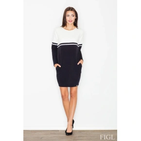 Dámské denní šaty M510 černobílé - Figl