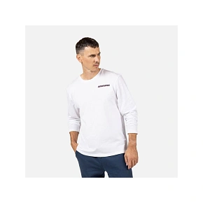 Pánské tričko ROSSIGNOL Long Sleeve Tee, bílé Pánské tričko ROSSIGNOL Long Sleeve Tee, bílé