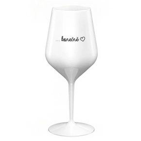 POHODINDA - bílá nerozbitná sklenice na víno 470 ml