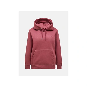 Dámská mikina PEAK PERFORMANCE W Original Small Logo Hood, červená Dámská mikina PEAK PERFORMANCE W Original Small Logo Hood, červená