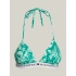 Dámská plavková podprsenka UW0UW05367 0IE zelená se vzorem - Tommy Hilfiger