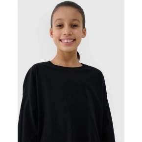 Dívčí oversize hladký rukáv s dlouhým rukávem 4F 4FJWSS25TLONF377-20S Dívčí oversize hladký rukáv s dlouhým rukávem 4F 4FJWSS25TLONF377-20S