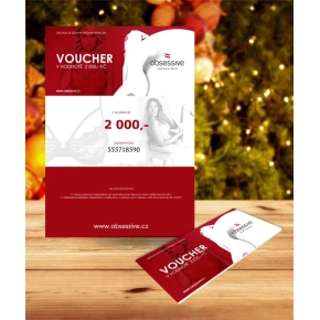 ELEKTRONICKÝ DÁRKOVÝ VOUCHER OBSESSIVE - 2 000 KČ ELEKTRONICKÝ DÁRKOVÝ VOUCHER OBSESSIVE - 2 000 KČ